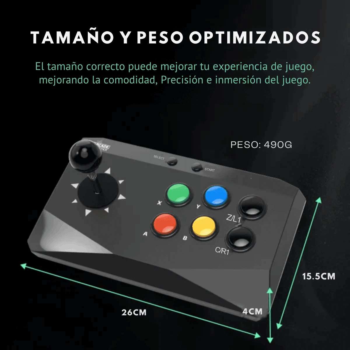 Game Stick 4k Lite + 2 Arcade Fighting Stick Inalambricos